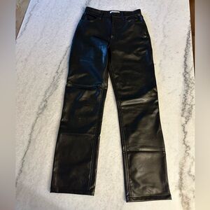 Abercrombie & Fitch Leather Pants 28/6L worn once!